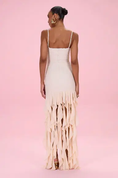 PatBo GOLDEN KNIT CHIFFON MAXI DRESS | Thumbnail 4 PatBo GOLDEN KNIT CHIFFON MAXI DRESS | Thumbnail 4