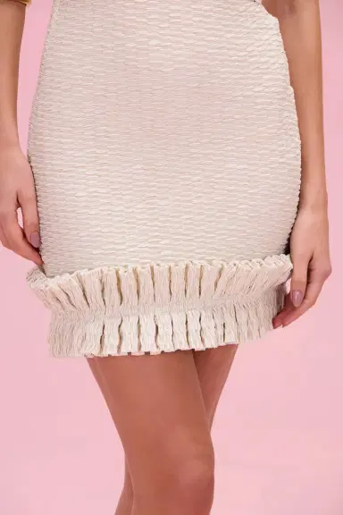 PatBo GOLDEN KNIT RUFFLES MINI DRESS | Thumbnail 4 PatBo GOLDEN KNIT RUFFLES MINI DRESS | Thumbnail 4