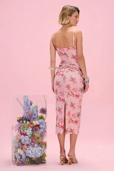 PatBo ORCHID BLOOM CHIFFON MIDI DRESS | Thumbnail 3 PatBo ORCHID BLOOM CHIFFON MIDI DRESS | Thumbnail 3