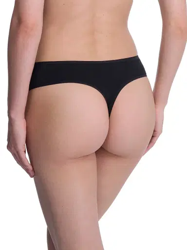 Natori Women's Bliss Bare Cotton Thong 3-Pack - Black - Size XS | Thumbnail 4 Natori Women's Bliss Bare Cotton Thong 3-Pack - Black - Size XS | Thumbnail 4