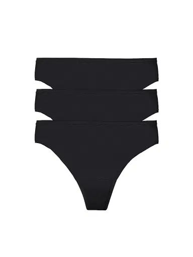 Natori Women's Bliss Bare Cotton Thong 3-Pack - Black - Size XS | Thumbnail 1 Natori Women's Bliss Bare Cotton Thong 3-Pack - Black - Size XS | Thumbnail 1