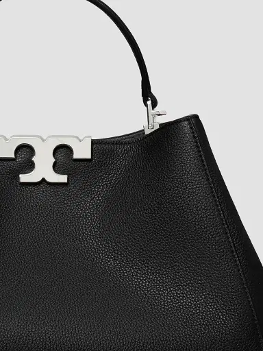 Tory Burch Women's Eleanor Pebbled Leather Satchel - Black | Thumbnail 4 Tory Burch Women's Eleanor Pebbled Leather Satchel - Black | Thumbnail 4
