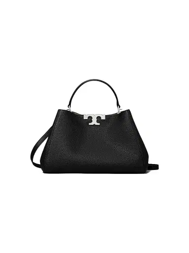 Tory Burch Women's Eleanor Pebbled Leather Satchel - Black | Thumbnail 1 Tory Burch Women's Eleanor Pebbled Leather Satchel - Black | Thumbnail 1