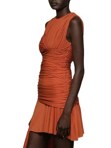 Et Ochs Women's Nylaa Stretch-Jersey Ruched Top - Terracotta - Size 12 | Thumbnail 4 Et Ochs Women's Nylaa Stretch-Jersey Ruched Top - Terracotta - Size 12 | Thumbnail 4