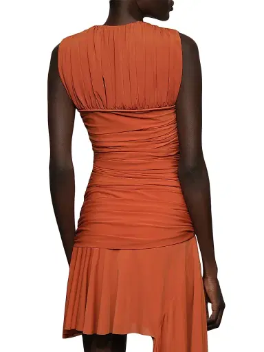 Et Ochs Women's Nylaa Stretch-Jersey Ruched Top - Terracotta - Size 12 | Thumbnail 5 Et Ochs Women's Nylaa Stretch-Jersey Ruched Top - Terracotta - Size 12 | Thumbnail 5