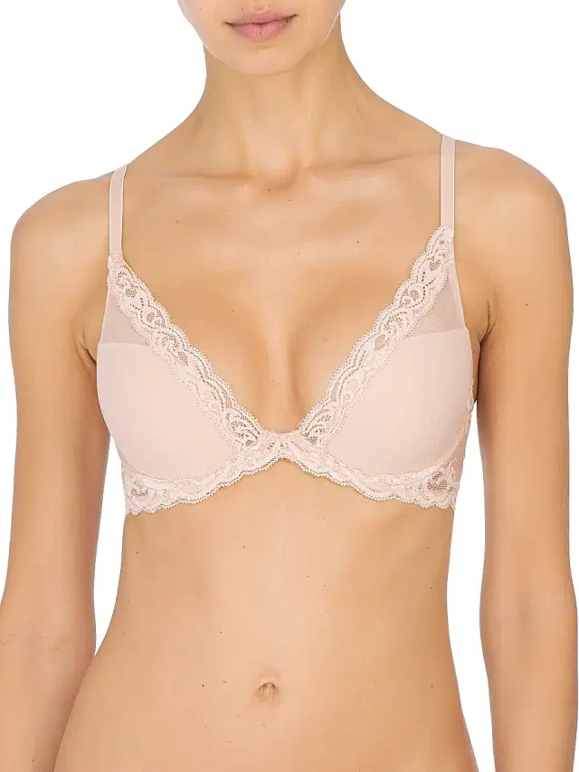 Women's Feathers Plunge T-Shirt Bra - Cameo Rose Women's Feathers Plunge T-Shirt Bra - Cameo Rose