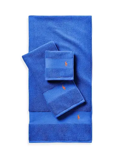 Ralph Lauren Polo Player Cotton Bath Mat - New Iris Blue - Size Bath Mat | Thumbnail 2 Ralph Lauren Polo Player Cotton Bath Mat - New Iris Blue - Size Bath Mat | Thumbnail 2