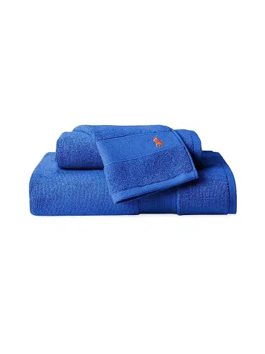 Ralph Lauren Polo Player Cotton Bath Mat - New Iris Blue - Size Bath Mat | Thumbnail 3 Ralph Lauren Polo Player Cotton Bath Mat - New Iris Blue - Size Bath Mat | Thumbnail 3