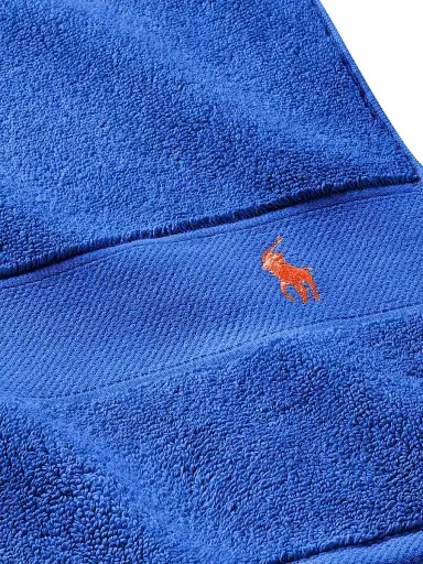 Ralph Lauren Polo Player Cotton Bath Mat - New Iris Blue - Size Bath Mat | Thumbnail 4 Ralph Lauren Polo Player Cotton Bath Mat - New Iris Blue - Size Bath Mat | Thumbnail 4