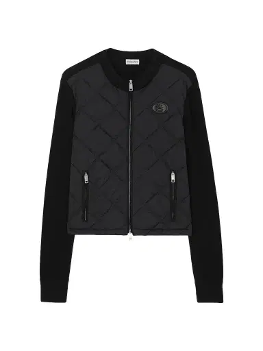 Burberry Women's Quilted Nylon & Wool Knit Jacket - Black - Size XXS | Thumbnail 1 Burberry Women's Quilted Nylon & Wool Knit Jacket - Black - Size XXS | Thumbnail 1