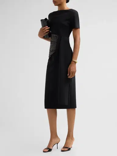 Chiara Boni La Petite Robe Women's Sedva Sequin-Embellished Sheath Midi Dress | Thumbnail 4 Chiara Boni La Petite Robe Women's Sedva Sequin-Embellished Sheath Midi Dress | Thumbnail 4