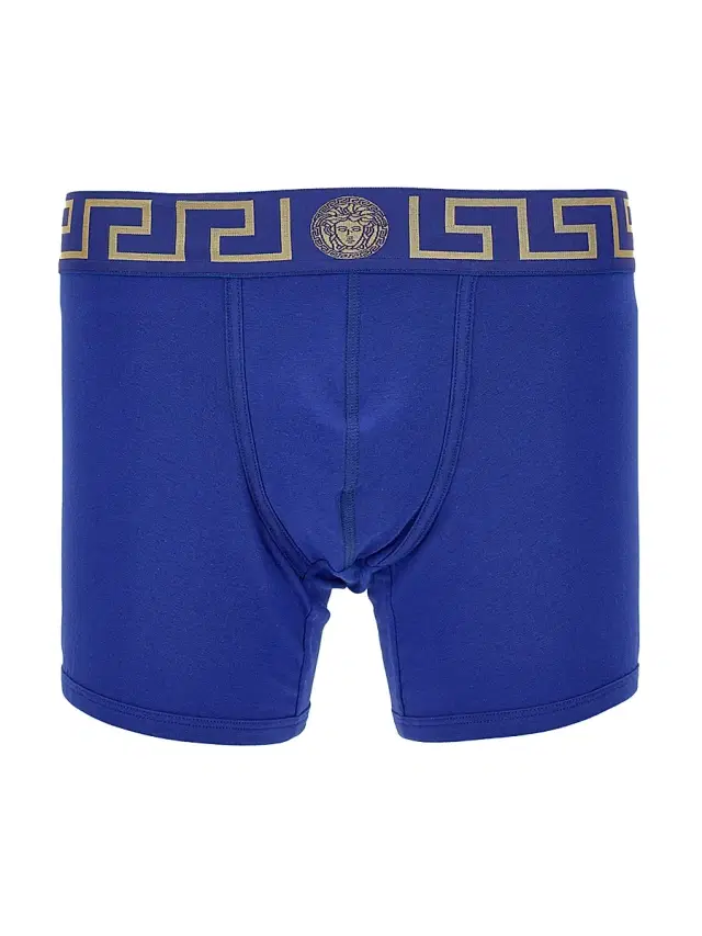 Men's Medusa Key Jersey Boxer Brief - Bluette Gold Men's Medusa Key Jersey Boxer Brief - Bluette Gold
