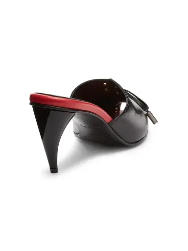 Alexander McQueen Women's Lexie 70MM Leather Mules - Black And Red - Size 9.5 | Thumbnail 4 Alexander McQueen Women's Lexie 70MM Leather Mules - Black And Red - Size 9.5 | Thumbnail 4