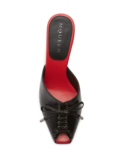 Alexander McQueen Women's Lexie 70MM Leather Mules - Black And Red - Size 9.5 | Thumbnail 5 Alexander McQueen Women's Lexie 70MM Leather Mules - Black And Red - Size 9.5 | Thumbnail 5
