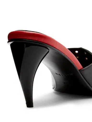 Alexander McQueen Women's Lexie 70MM Leather Mules - Black And Red - Size 9.5 | Thumbnail 8 Alexander McQueen Women's Lexie 70MM Leather Mules - Black And Red - Size 9.5 | Thumbnail 8