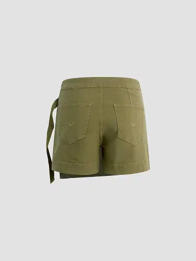 Hudson Jeans Women's Sporty D-Ring Belt Stretch Cotton Skort - Dried Herb | Thumbnail 3 Hudson Jeans Women's Sporty D-Ring Belt Stretch Cotton Skort - Dried Herb | Thumbnail 3