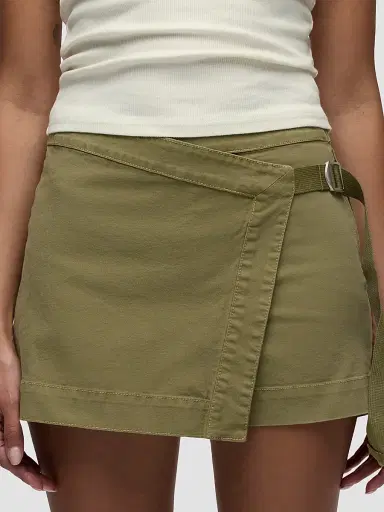 Hudson Jeans Women's Sporty D-Ring Belt Stretch Cotton Skort - Dried Herb | Thumbnail 7 Hudson Jeans Women's Sporty D-Ring Belt Stretch Cotton Skort - Dried Herb | Thumbnail 7