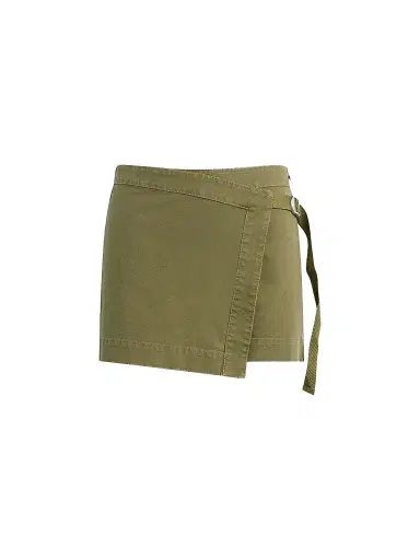 Hudson Jeans Women's Sporty D-Ring Belt Stretch Cotton Skort - Dried Herb | Thumbnail 1 Hudson Jeans Women's Sporty D-Ring Belt Stretch Cotton Skort - Dried Herb | Thumbnail 1