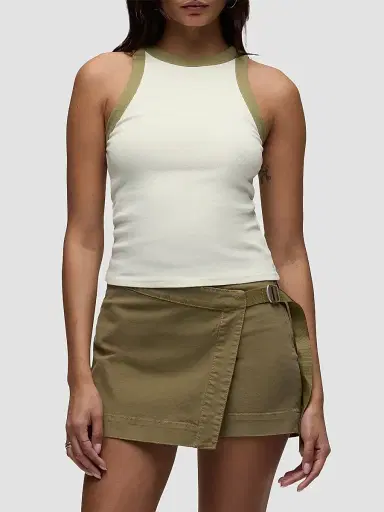 Hudson Jeans Women's Rib-Knit Racer Tank Top - Cannoli Herb | Thumbnail 4 Hudson Jeans Women's Rib-Knit Racer Tank Top - Cannoli Herb | Thumbnail 4