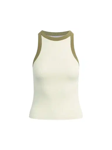 Hudson Jeans Women's Rib-Knit Racer Tank Top - Cannoli Herb | Thumbnail 1 Hudson Jeans Women's Rib-Knit Racer Tank Top - Cannoli Herb | Thumbnail 1