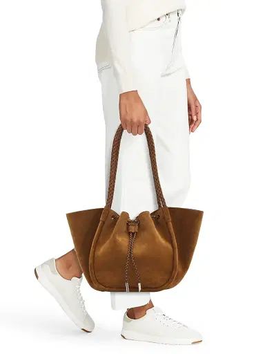 Proenza Schouler Women's Braided Suede Tote Bag - Hazelnut | Thumbnail 2 Proenza Schouler Women's Braided Suede Tote Bag - Hazelnut | Thumbnail 2
