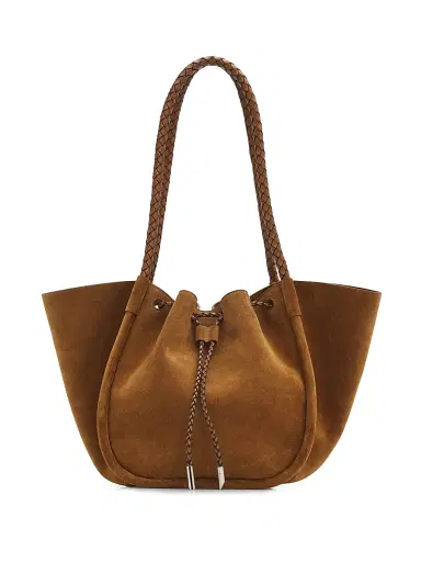Proenza Schouler Women's Braided Suede Tote Bag - Hazelnut | Thumbnail 1 Proenza Schouler Women's Braided Suede Tote Bag - Hazelnut | Thumbnail 1