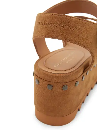 Stella McCartney Women's Elyse Studded Faux-Suede Platform Sandals - Brandy | Thumbnail 5 Stella McCartney Women's Elyse Studded Faux-Suede Platform Sandals - Brandy | Thumbnail 5