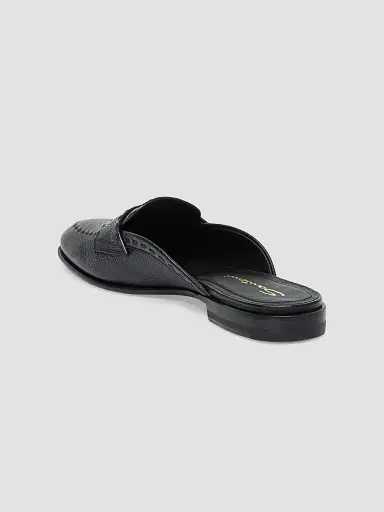 Santoni Women's Marlen Leather Mules - Black - Size 12 | Thumbnail 2 Santoni Women's Marlen Leather Mules - Black - Size 12 | Thumbnail 2