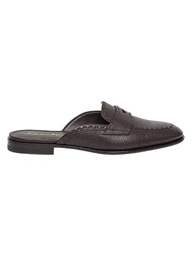 Santoni Women's Marlen Leather Mules - Dark Brown - Size 12 | Thumbnail 1 Santoni Women's Marlen Leather Mules - Dark Brown - Size 12 | Thumbnail 1