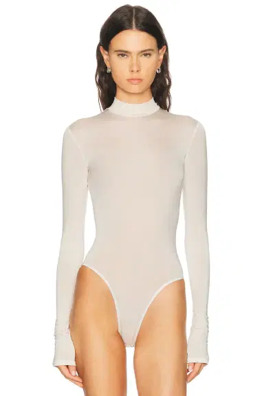 Lapointe Jersey Mock Neck Bodysuit | Thumbnail 2 Lapointe Jersey Mock Neck Bodysuit | Thumbnail 2