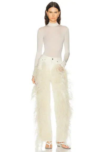 Lapointe Jersey Mock Neck Bodysuit | Thumbnail 5 Lapointe Jersey Mock Neck Bodysuit | Thumbnail 5