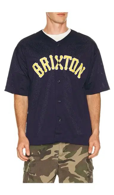 Brixton The Brixton Mesh Short Sleeve Baseball Jersey | Thumbnail 1 Brixton The Brixton Mesh Short Sleeve Baseball Jersey | Thumbnail 1