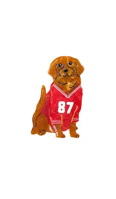 Solar Eclipse Hand-Painted Football Dog Claw Hair Clip | Thumbnail 1 Solar Eclipse Hand-Painted Football Dog Claw Hair Clip | Thumbnail 1