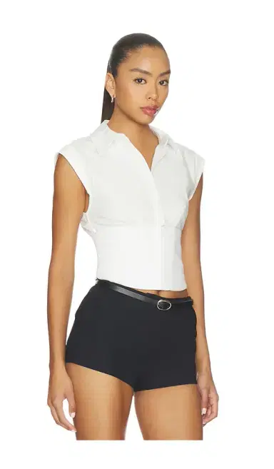 Alice + Olivia Alice + Olivia Kim Paneled Corset Fitted Top | Thumbnail 2 Alice + Olivia Alice + Olivia Kim Paneled Corset Fitted Top | Thumbnail 2