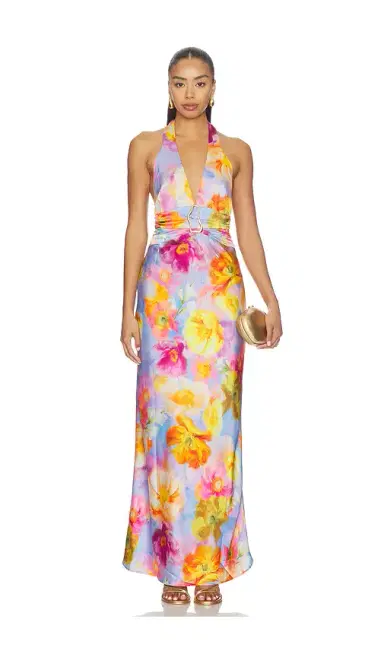 Show Me Your Mumu Deep V Maxi Dress | Thumbnail 1 Show Me Your Mumu Deep V Maxi Dress | Thumbnail 1