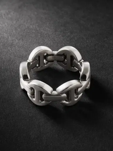 Hoorsenbuhs Tri-Link Sterling Silver Ring - Men | Thumbnail 3 Hoorsenbuhs Tri-Link Sterling Silver Ring - Men | Thumbnail 3