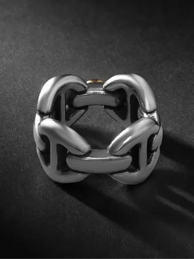 Hoorsenbuhs Affix Quad Sterling Silver and 18-Karat Gold Ring - Men | Thumbnail 3 Hoorsenbuhs Affix Quad Sterling Silver and 18-Karat Gold Ring - Men | Thumbnail 3