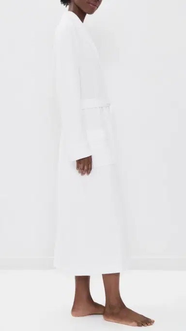 Petite Plume uxe Pima Cotton Ophelia Robe White | Thumbnail 4 Petite Plume uxe Pima Cotton Ophelia Robe White | Thumbnail 4