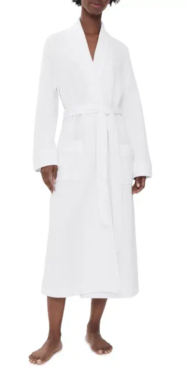 Petite Plume uxe Pima Cotton Ophelia Robe White | Thumbnail 1 Petite Plume uxe Pima Cotton Ophelia Robe White | Thumbnail 1