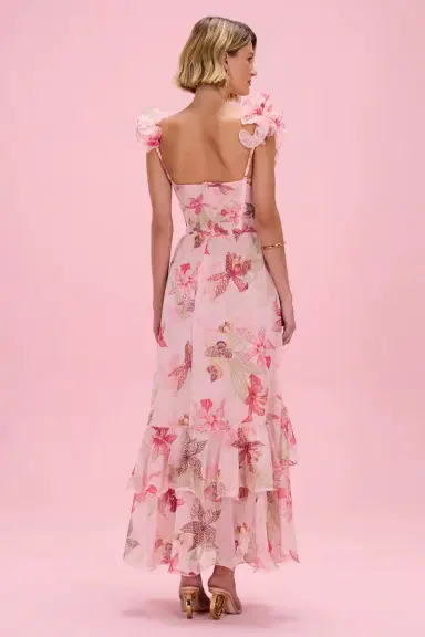 PatBo ORCHID BLOOM CHIFFON MAXI CORSET DRESS | Thumbnail 3 PatBo ORCHID BLOOM CHIFFON MAXI CORSET DRESS | Thumbnail 3