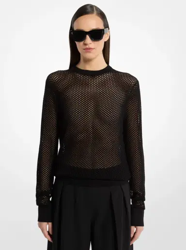 Michael Kors Collection Silk Mesh Sweater | Thumbnail 2 Michael Kors Collection Silk Mesh Sweater | Thumbnail 2