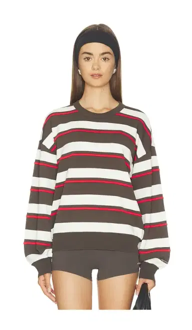 P.E NATION Retreat Stripe Sweater | Thumbnail 1 P.E NATION Retreat Stripe Sweater | Thumbnail 1