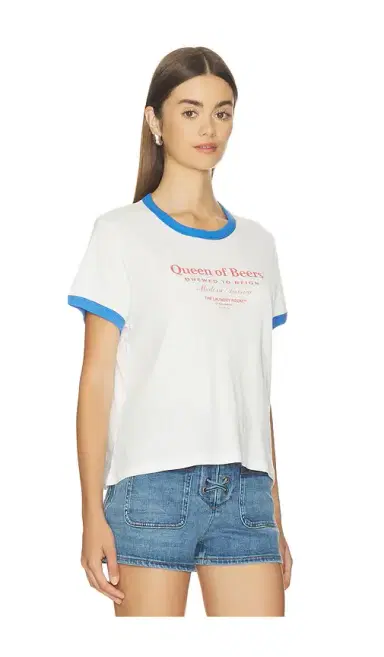 The Laundry Room Queen Of Beers Perfect Ringer Tee | Thumbnail 2 The Laundry Room Queen Of Beers Perfect Ringer Tee | Thumbnail 2