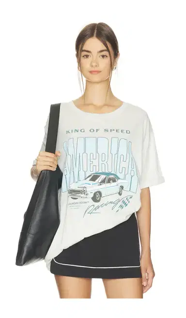 The Laundry Room King Of Speed America Racing Oversized Tee | Thumbnail 1 The Laundry Room King Of Speed America Racing Oversized Tee | Thumbnail 1
