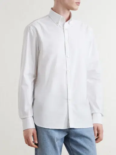 Canali Button-Down Collar Cotton-Poplin Shirt - Men | Thumbnail 3 Canali Button-Down Collar Cotton-Poplin Shirt - Men | Thumbnail 3