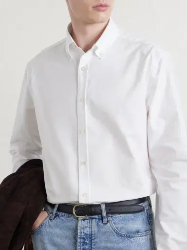 Canali Button-Down Collar Cotton-Poplin Shirt - Men | Thumbnail 5 Canali Button-Down Collar Cotton-Poplin Shirt - Men | Thumbnail 5