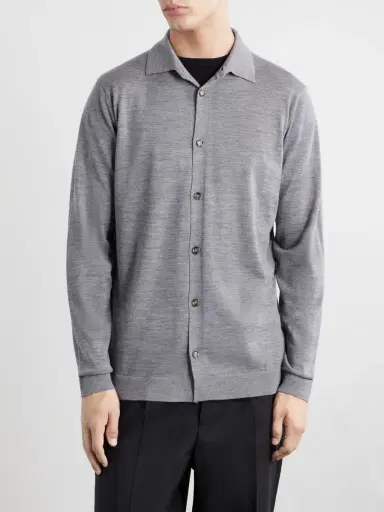 Lardini Virgin Wool Polo Shirt - Men | Thumbnail 3 Lardini Virgin Wool Polo Shirt - Men | Thumbnail 3