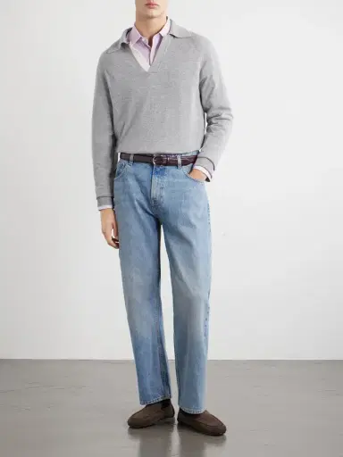 Lardini Wool and Cashmere-Blend Polo Shirt - Men | Thumbnail 2 Lardini Wool and Cashmere-Blend Polo Shirt - Men | Thumbnail 2