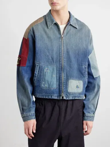 KAPITAL Distressed Patchwork Denim Jacket - Men | Thumbnail 3 KAPITAL Distressed Patchwork Denim Jacket - Men | Thumbnail 3