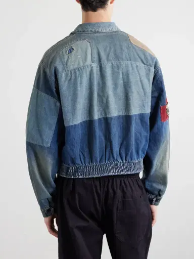KAPITAL Distressed Patchwork Denim Jacket - Men | Thumbnail 4 KAPITAL Distressed Patchwork Denim Jacket - Men | Thumbnail 4